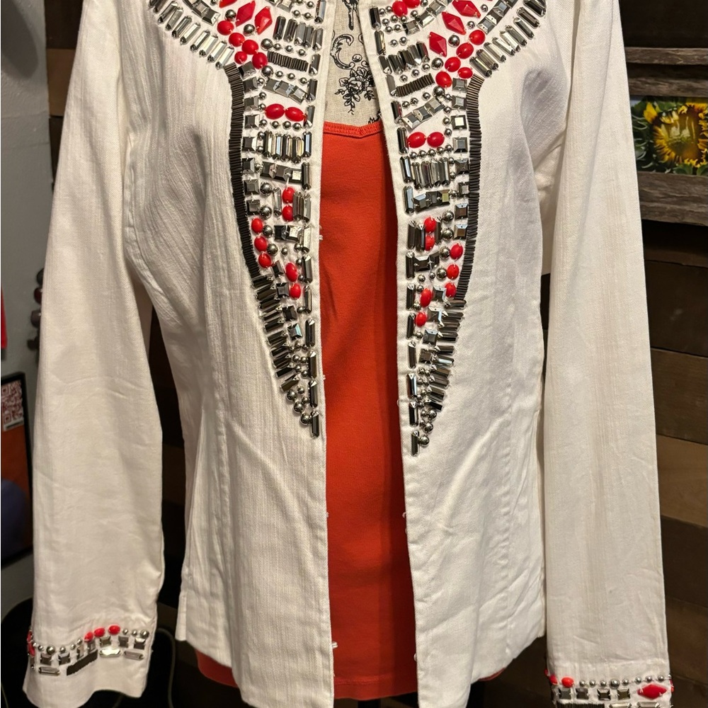Chico’s jacket size 2 with matching tank size1